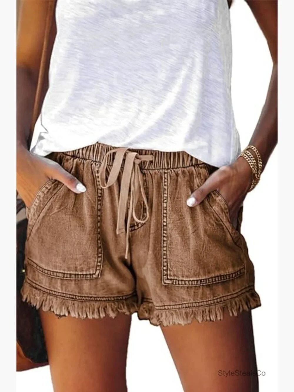 Baggy Elastic Waist Drawstring Hot Pants Casual Trendy Comfy Shorts
